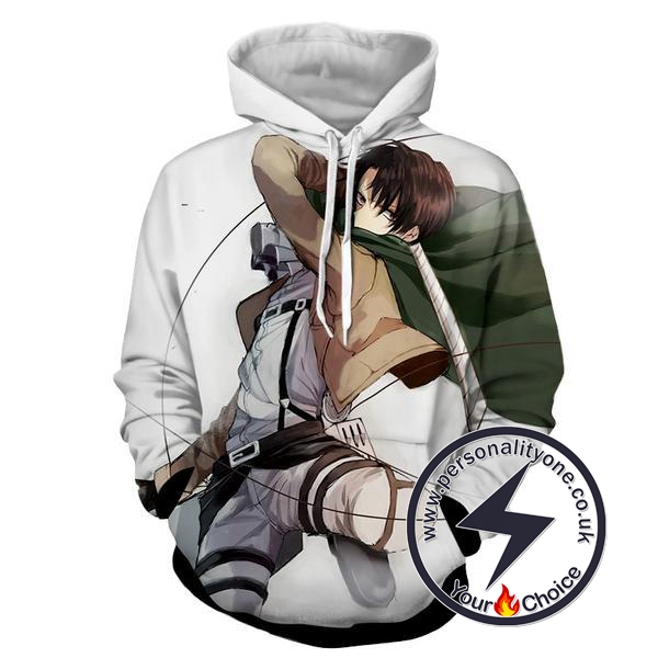 Attack On Titan - Levi Ackerman 3D - Attack On Titan Hoodies